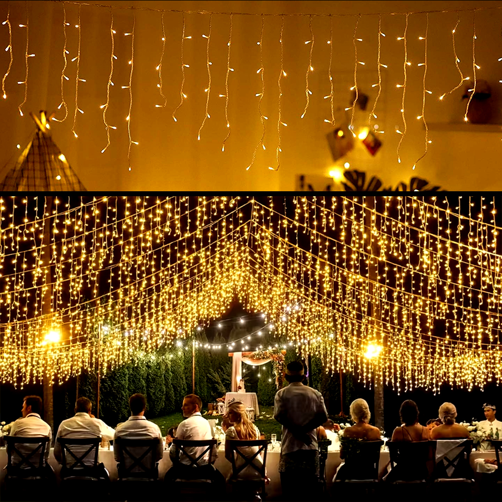 ZAYO LED ICICLE LIGHT WARM WHITE 3MX50CM