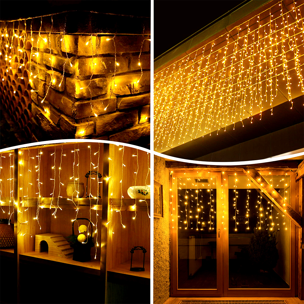 ZAYO LED ICICLE LIGHT WARM WHITE 3MX50CM