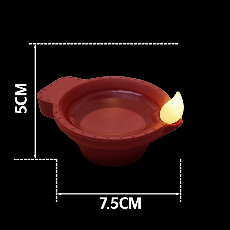 ZAYO LED DIYA PACK OF 6 BATTERY RED