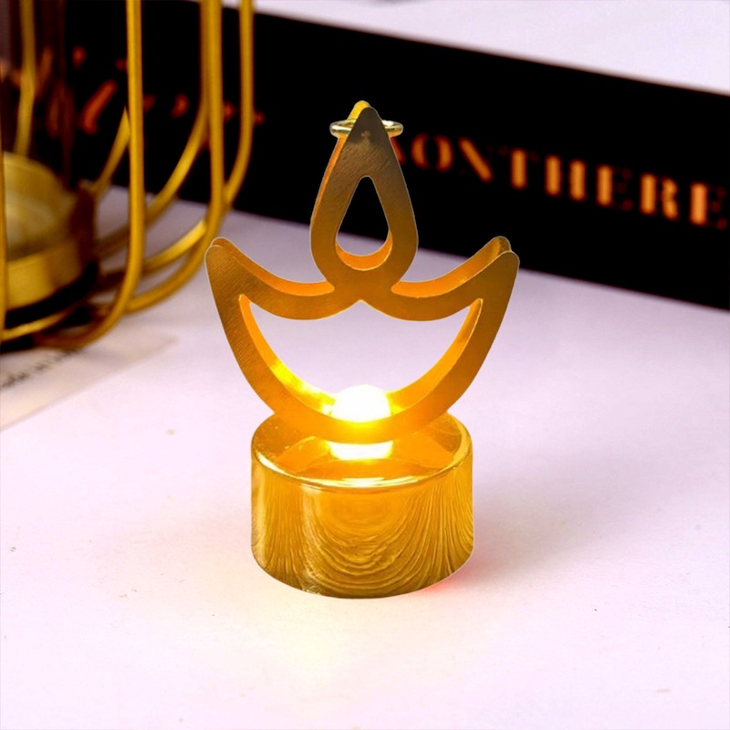 ZAYO LED GOLDEN DIYA PACK OF 12 BATTERY