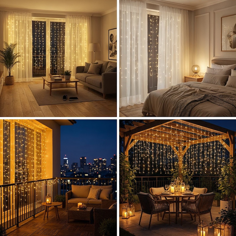 ZAYO LED CURTAIN LIGHT  WARM WHITE 3MX2M