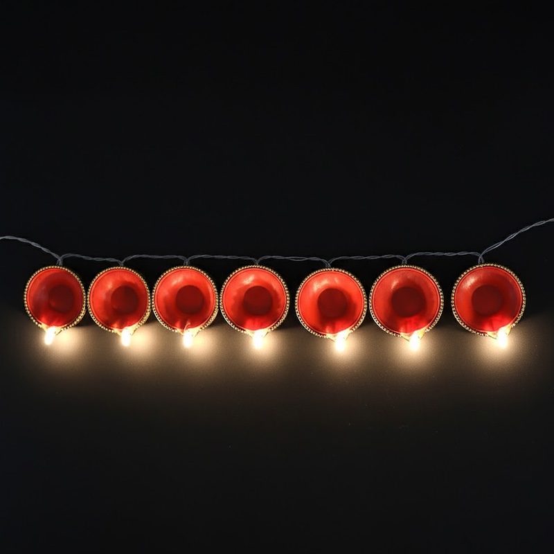 ZAYO LED DIYA STRING LIGHT RED