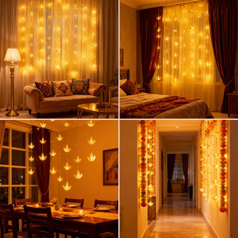 ZAYO LED DIYA CURTAIN LIGHT  WARM WHITE 3MX1M