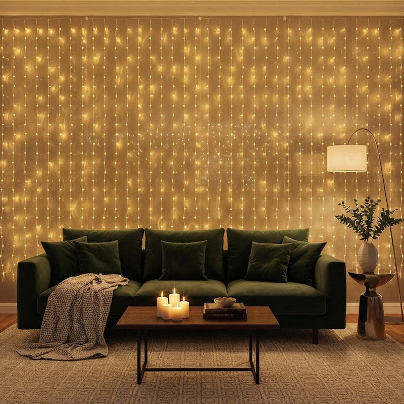 ZAYO LED CURTAIN CRYSTAL LIGHT  WARM WHITE 3MX2M