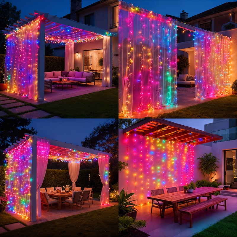 ZAYO LED CURTAIN LIGHT MULTICOLOUR 6MX2M