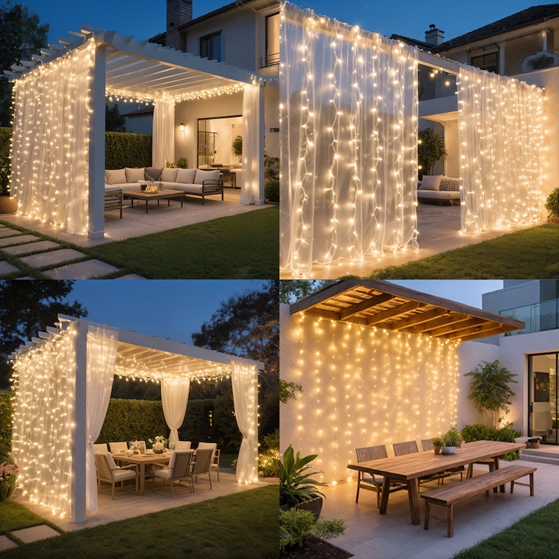 ZAYO LED CURTAIN LIGHT WARM WHITE 6MX2M