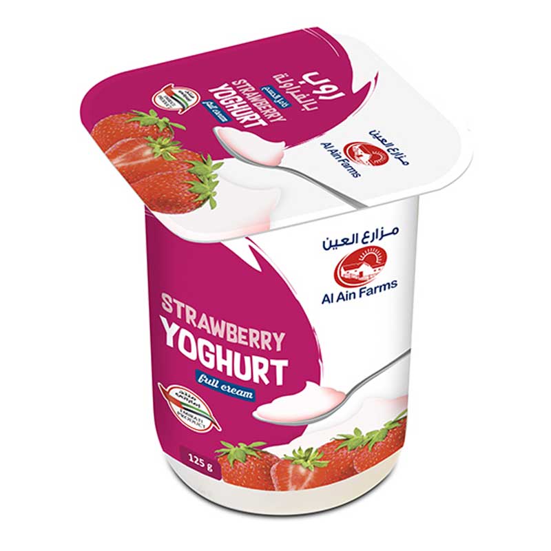 AL AIN STIRRED STRAWBERRY YGT 125GM