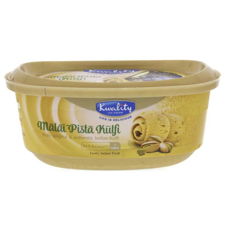 KWALITY MALAI PISTA KULFI TUB 1LTR
