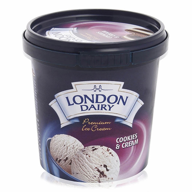 LONDON DAIRY CUP COOKIES &amp; CREAM 125ML