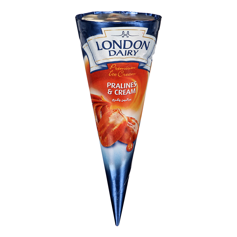 LONDON DAIRY CONE PRALINE &amp; CREAM 120ML