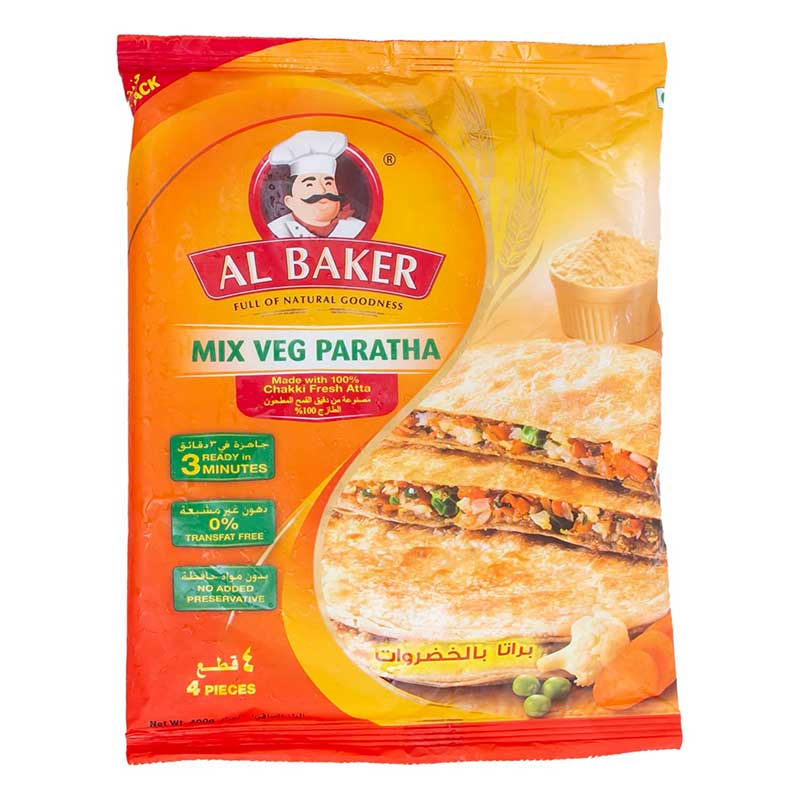 AL BAKER MIX VEGETABLE PARATHA 400GM
