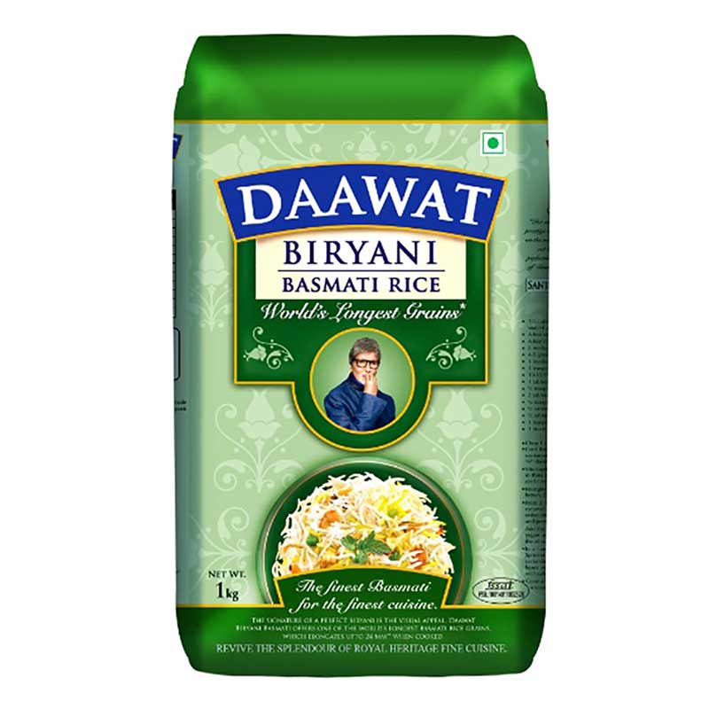 DAAWAT BSMTI RICE XL GRAIN WHT1KG