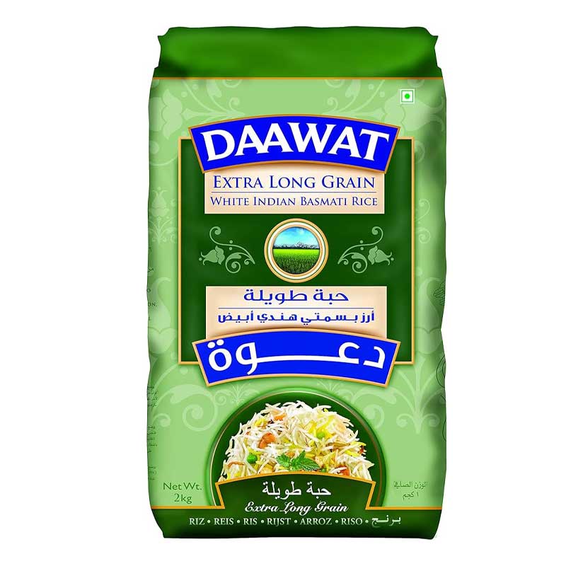 DAAWAT BSMTI RICE XL GRAIN WHT 2KG