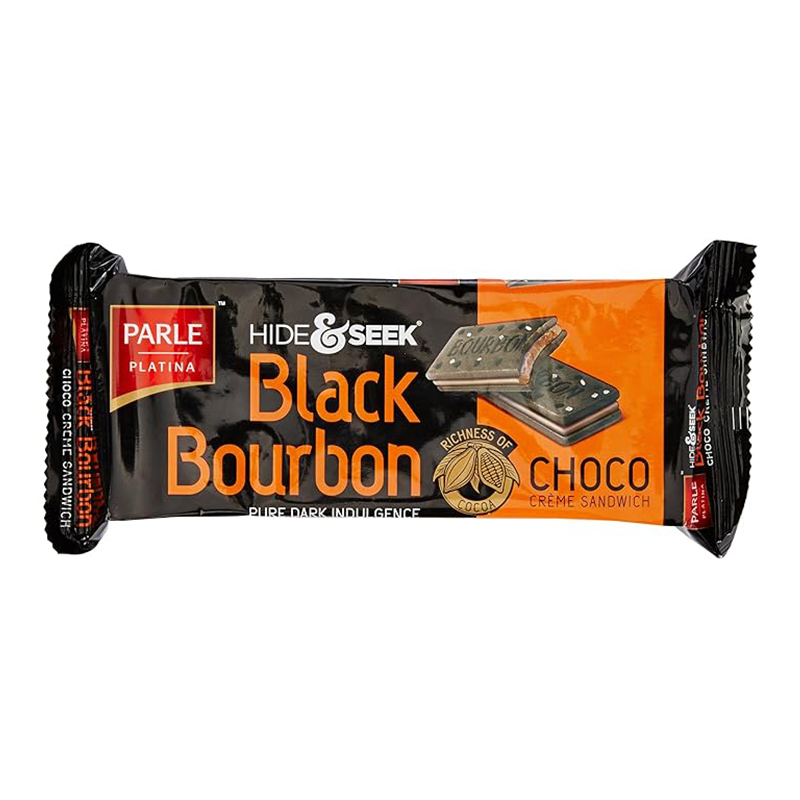 PARLE HIDE&amp;SEEK BLACK BOURBON CHOCOLATE 100GM