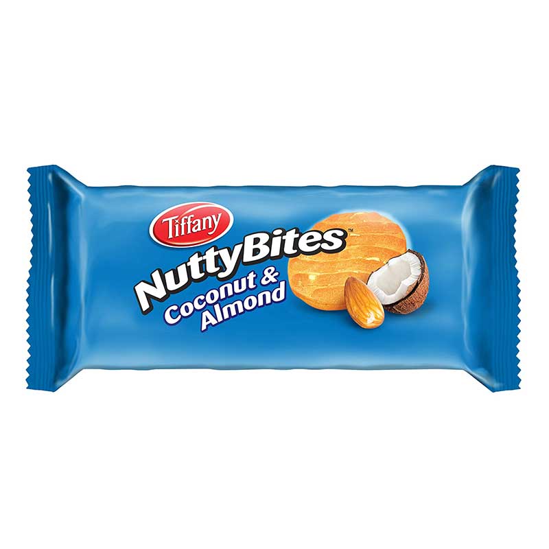 TIFFANY NUTTY BITE  COCONUT &amp; ALMOND 81GMS