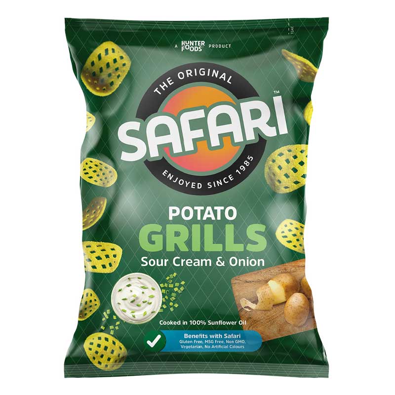 SAFARI POTATO GRILLS SOUR CREAM &amp; ONION 60GM
