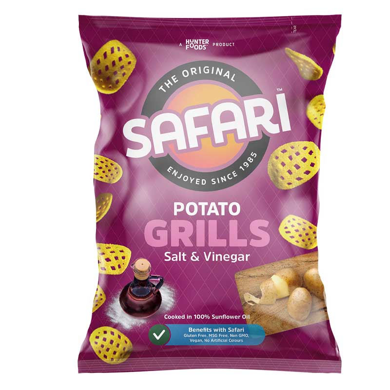 SAFARI POTATO GRILLS SALT &amp; VINEGAR 60GM