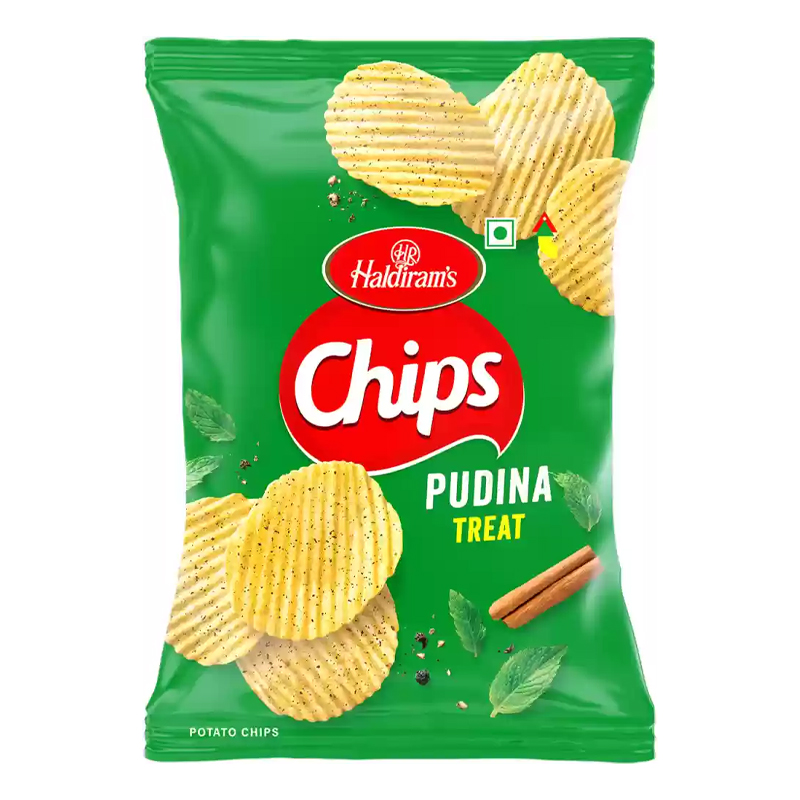 HALDIRAMS POTATO CHIPS PUDINA TREAT 120GM