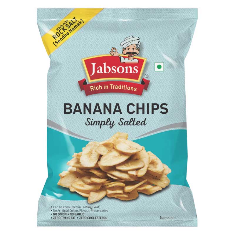 JABSON BANANA CHIPS SIMPLY SALTED 150GM