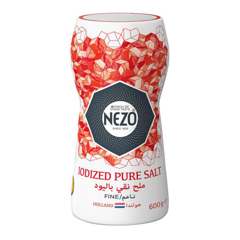 NEZO IODIZED SALT SHAKER RED BTL 600GM