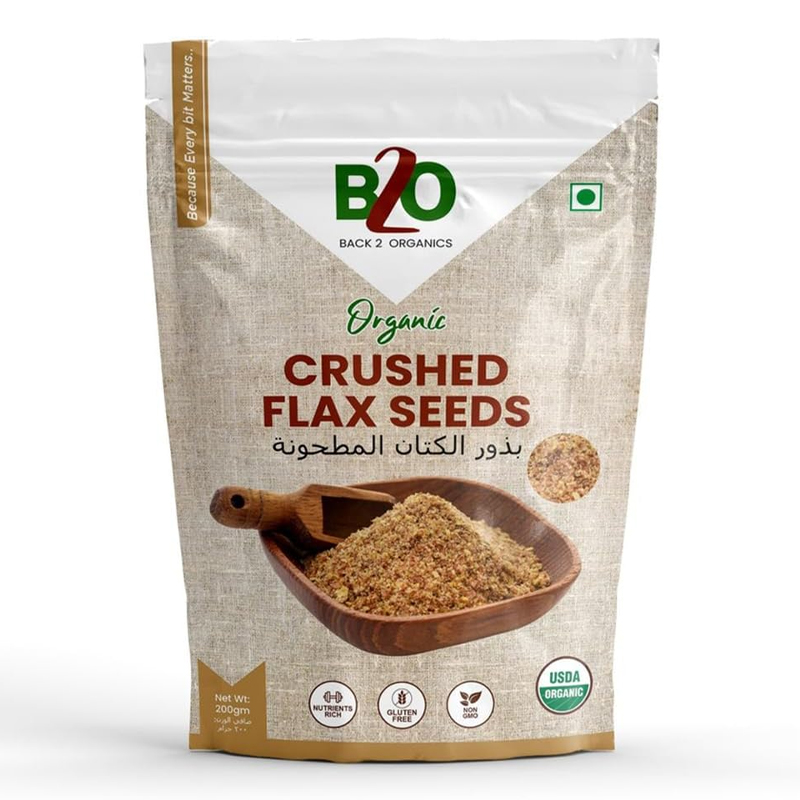 BACK 2 ORGANICS CRUSHED FLAX SEEDS 200GM