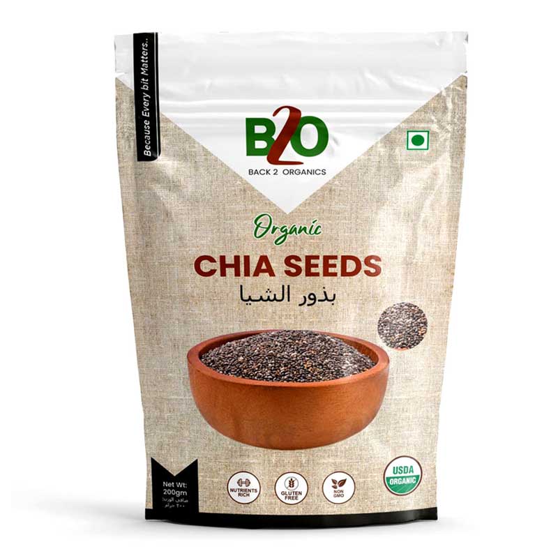 BACK 2 ORGANICS CHIA SEEDS 200GM