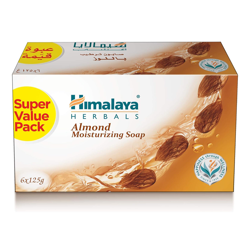 HIMALAYA MOIST ALMOND SOAP 6X125GM