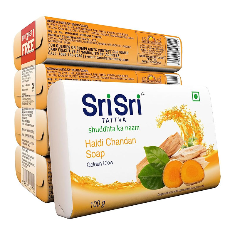 SRI SRI HALDI CHANDAN SOAP 4X100GM