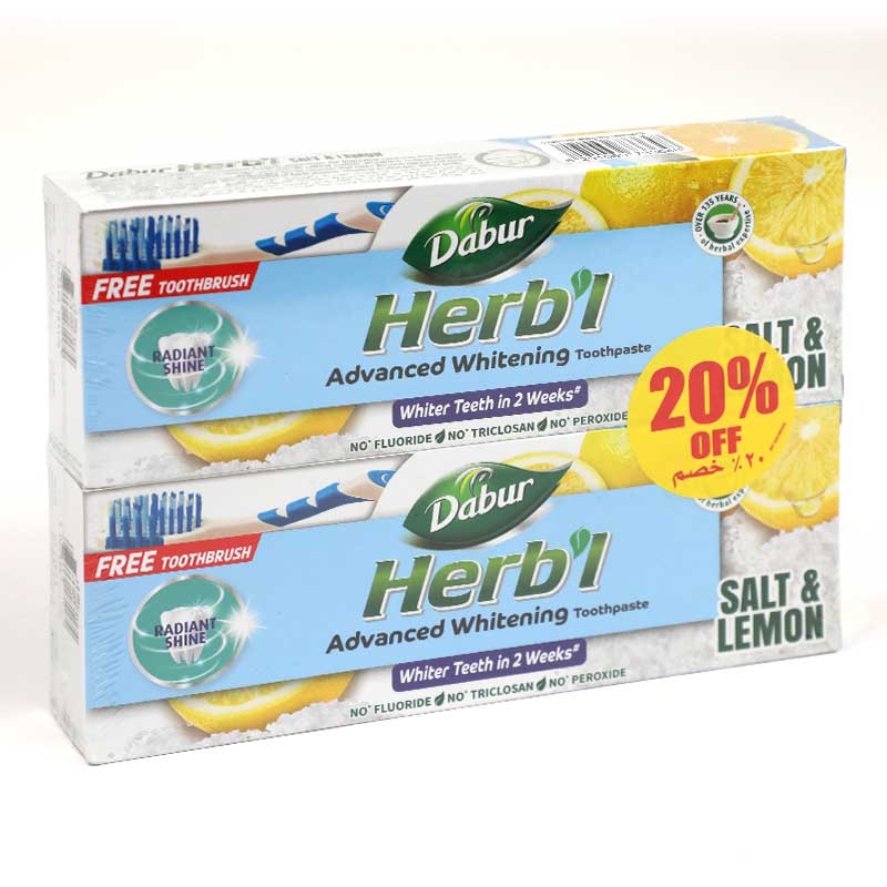 DABUR HRBL TP WHTNG 2PK+ TB FREE