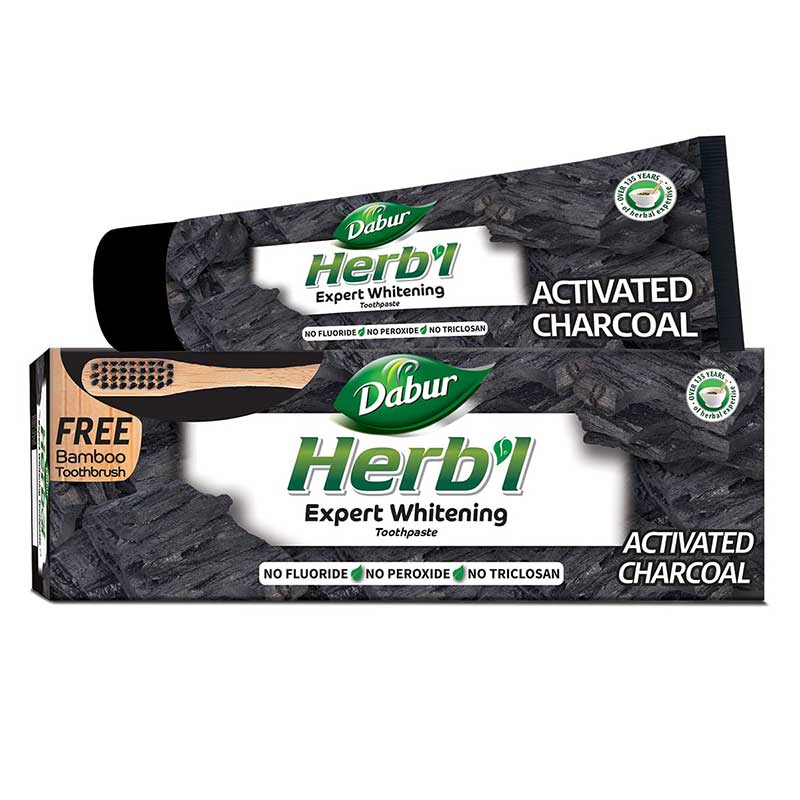 DABUR HRBL TP CHARCOAL 150GM+TB FREE