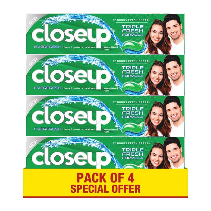 CLOSEUP TOOTHPASTE MENTHAL 4X75GM