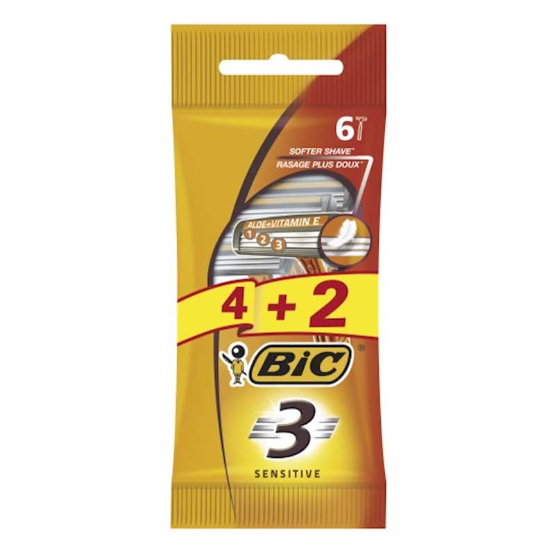 BIC SH BIC3 SENS POUCH 4+2 M