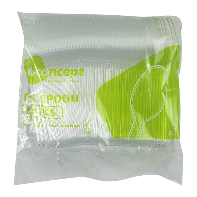 SAPNA PLASTIC TABLE SPOON CLEAR 50PC
