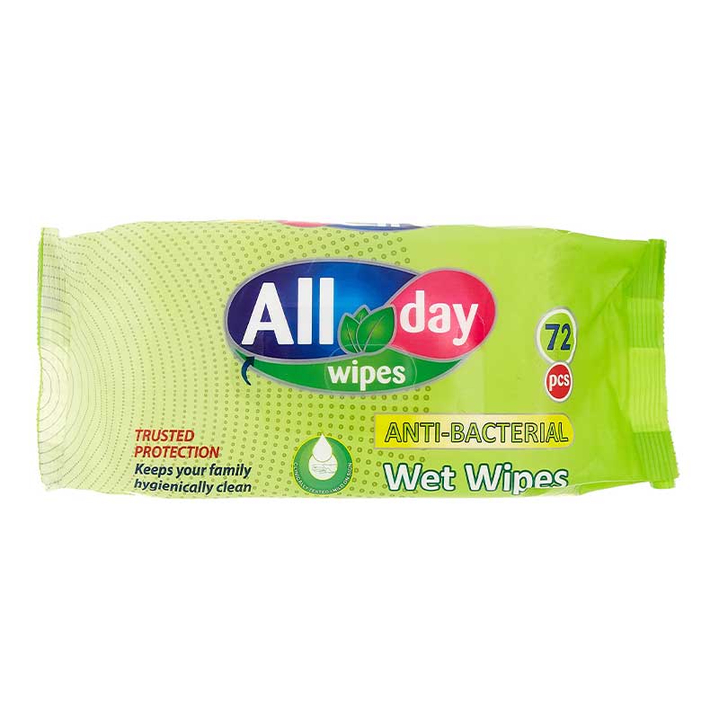 ALL DAY ANTI BACTERIAL WIPES 72PC
