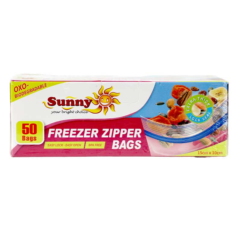 FREEZER ZIPPER BAGS 15X10 CM 50S