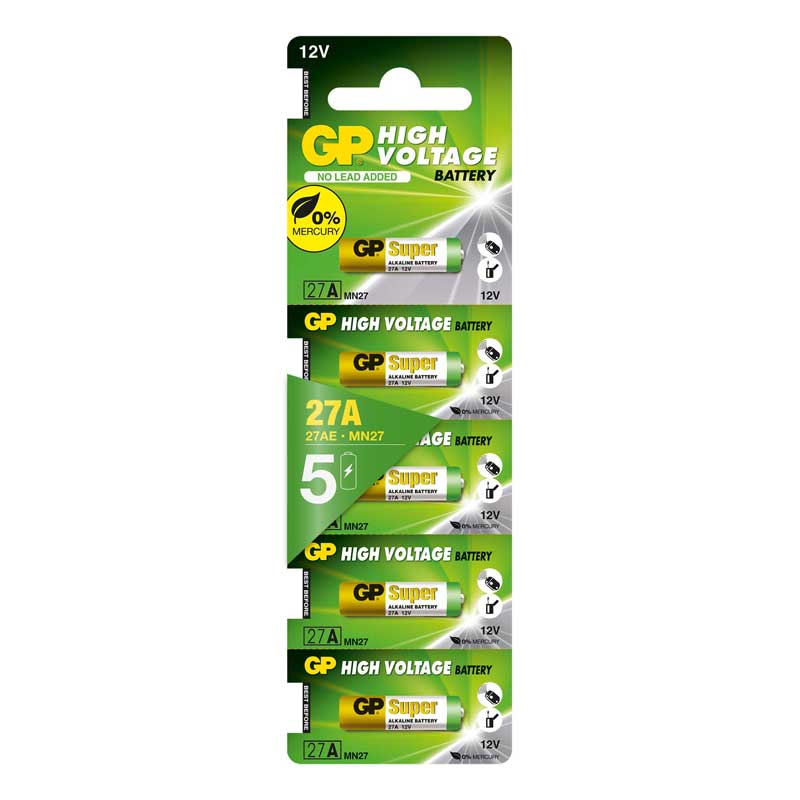 GP ALKALINE HIGH VOLTAGE 27A 12V