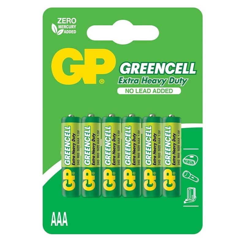 GP GREENCELL EXTRA HEAVY DUTY 4+2 AAA R03 1.5V