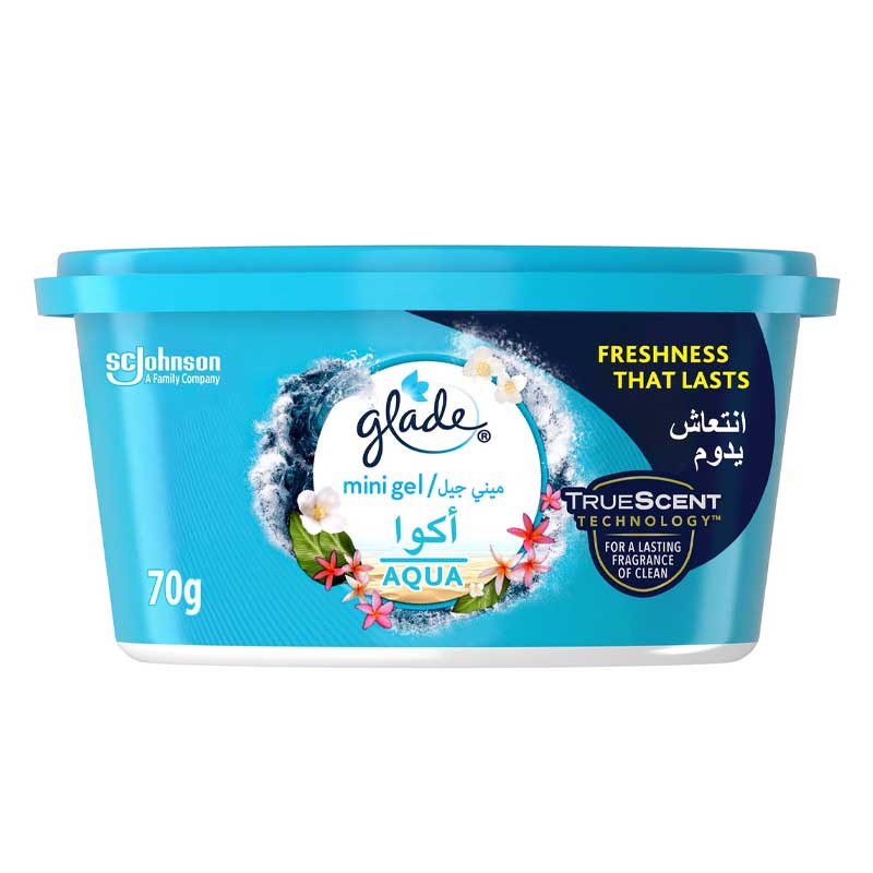 GLADE MINI GEL AQUA 70GM