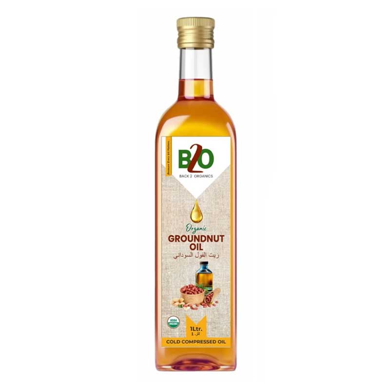 BACK 2 ORGANICS GROUNDNUT OIL 1LTR
