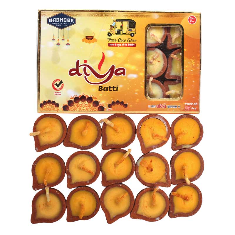 MADHOOR PURE COW GHEE BATTI 15PC