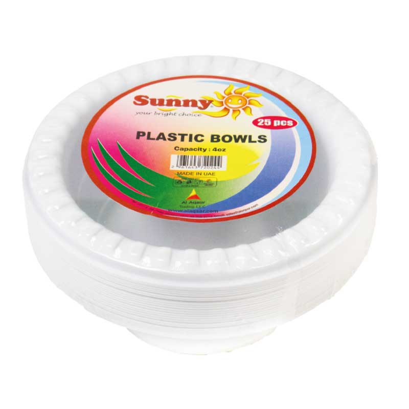 PLASTIC BOWLS 4OZ 25S