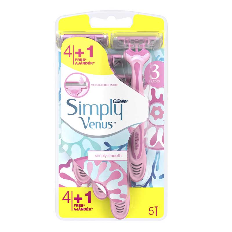 GILLETTE VENUS DISPO 4+1 SIMPLY VENUS