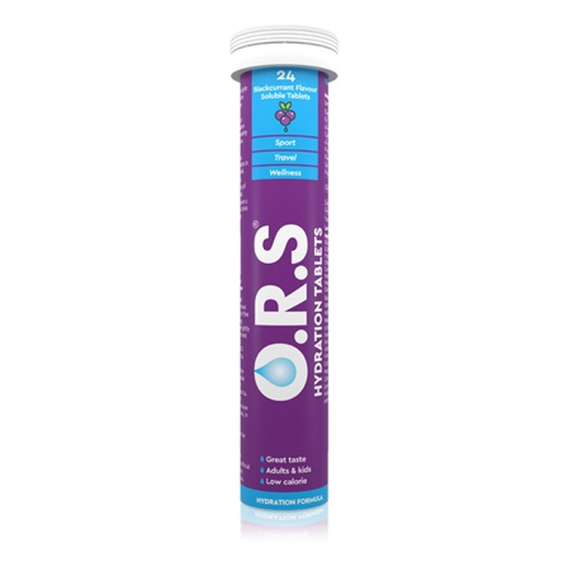 ORS SOLUBLE TABS BLACK CURRANT FL 24S