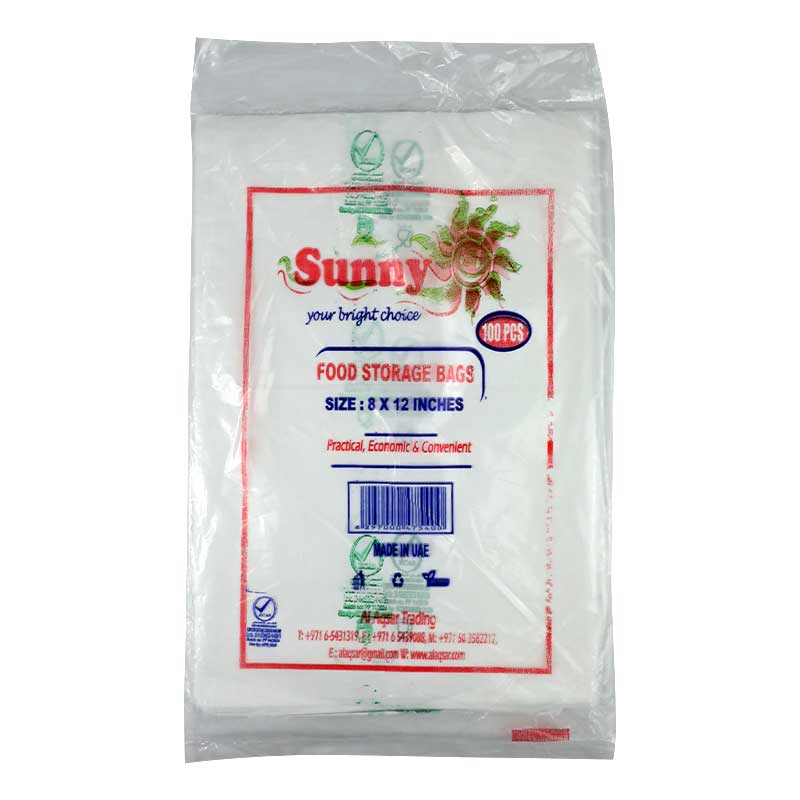 FOOD STORAGE BAGS 8X12 INCHES 100S
