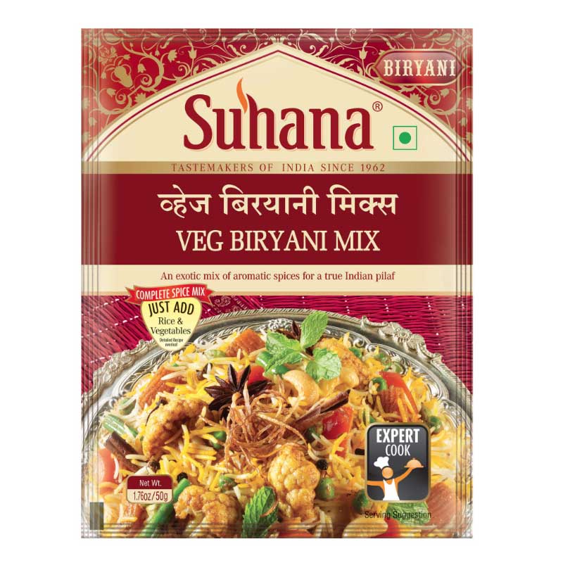 SUHANA VEG BIRIYANI READY TO COOK MIX 50GM