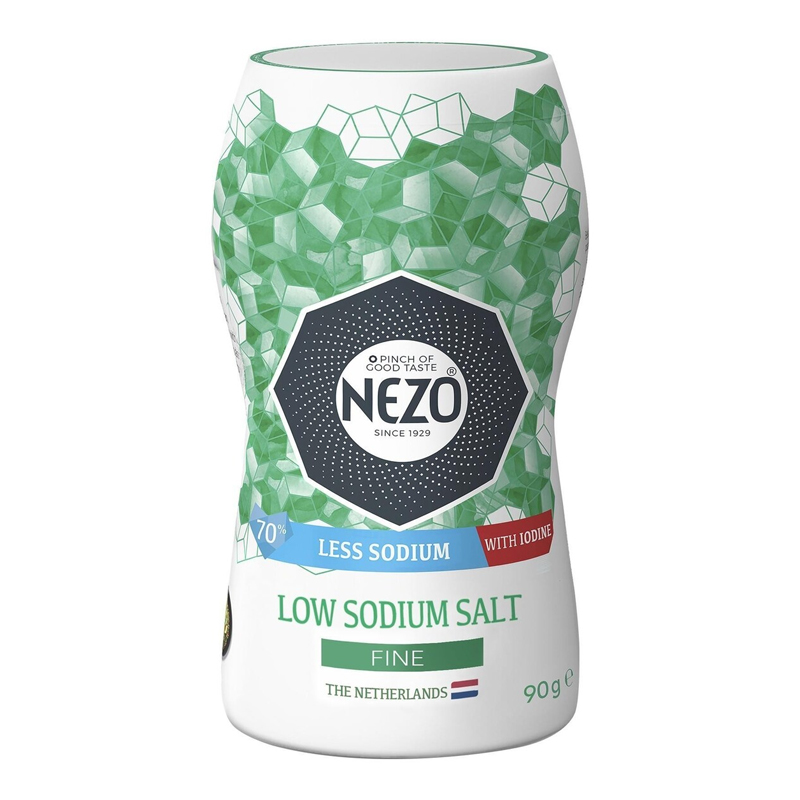 NEZO FINE LOW SODIUM SALT WITH IODINE 90GM