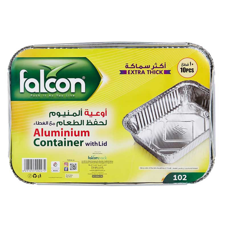 FALCON ALUM CONT. RECT. 102/83190 W/LID