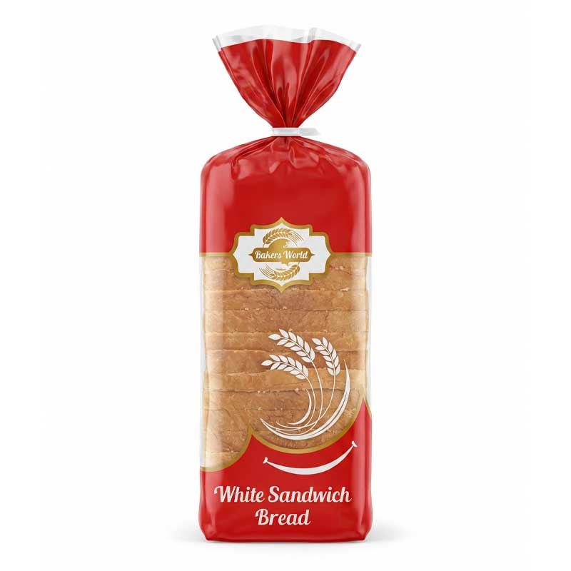 BAKERS WORLD WHITE SANDWICH BREAD 500GM