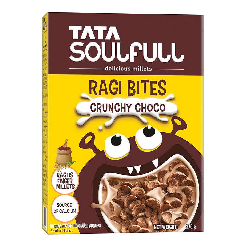 TATA  SOULFULL RAGI BITES CRUNCHY CHOCO 375GM