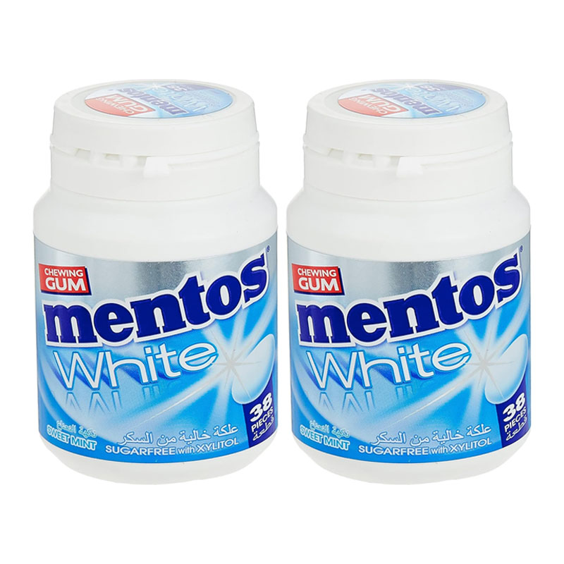 MENTOS WHITE GUM VALUE PACK 2X56GM
